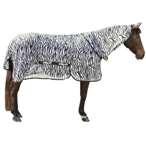 Patura pentru cai KERBL RugBe Zebra, 125 cm, cu Halsteil, Protectie UV