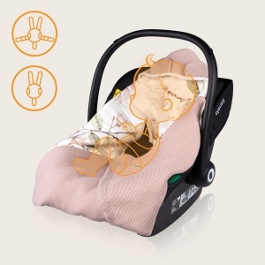 Patura pentru copii Lionelo TRAVEL, 90x90 cm, 100 bumbac, design modern - Img 7