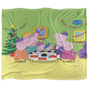 Patura Peppa Pig pentru Craciun, 91 x 147 cm, 300 GSM, Poliester