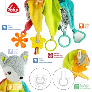 Paturica de activitati Fuchs Deluxe DoBabyDoo - cu bebelus, culori vibrante, 39 cm - Img 4