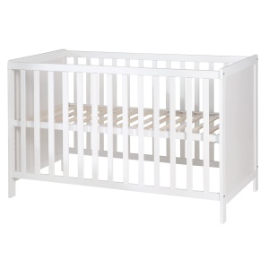 Patut 2 in 1 Roba Babybett 60 x 120 cm - Beistellbett inaltabil, Alb - Img 2