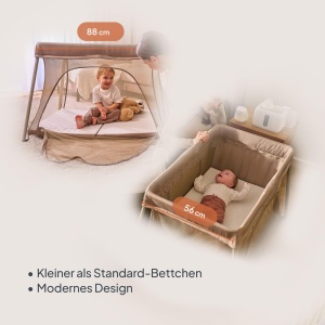 Patut 3-in-1 Lionelo Alice cu saltea, compact, pentru copii de la 0 la 15 kg - Img 6