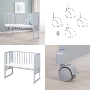 Patut 3 in 1 roba safe asleep, 45 x 90 cm, ajustabil, taupegri - Img 6