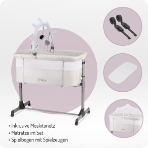 Patut multifunctional pentru copii Momi REVO, reglabil pe inaltime, cu saltea si roti - Img 7