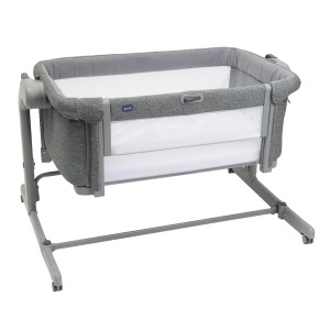 Patut pentru bebelusi Chicco Next2Me Magic Evo, 11 nivele de inaltime, cu mod leganare, culoare gri inchis