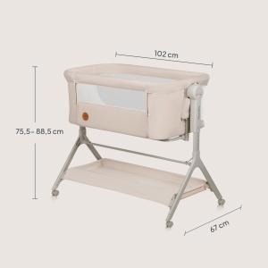 Patut pentru copii Lionelo Leonie Plus 3 in 1, 9 kg, cu roti si saltea inovativa - Img 12