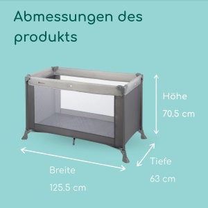 Patut pliabil Bebeconfort Soft Dreams, 0-3 ani, 60 x 120 cm, gri - Img 6