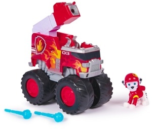PAW Patrol Rescue Wheels Monstertruck Marshall Jucarie cu Proiectile si Figurina pentru Copii 3