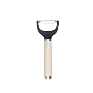 Peeler KitchenAid Y, inox, cu maner ergonomic, culoare Almond Creme - Img 2