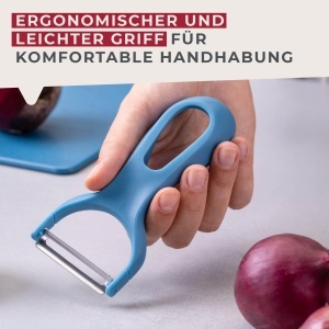 Pelicula pentru curatat Fackelmann Ziehschaler, 13.5 cm, lama extra ascutita, ergonomic, albastru - Img 3
