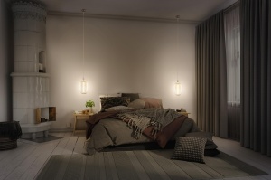 Pendula LEDVANCE Vintage, bej, design modern, 2m cablu textil - Img 2