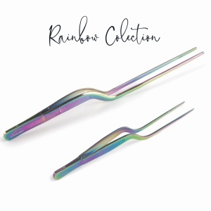 Penseta de bucatarie Lacor Regenbogen 16 cm otel inoxidabil 1810 maner antialunecare - Img 3