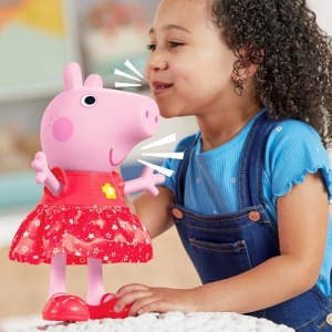 Peppa Pig, Papusa La fete aux puddles de mud, versiune franceza, roz - Img 6