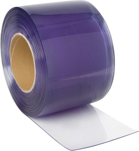 Perdea PVC Kerbl, 25 m, transparent, rezistenta la UV, 20 cm latime