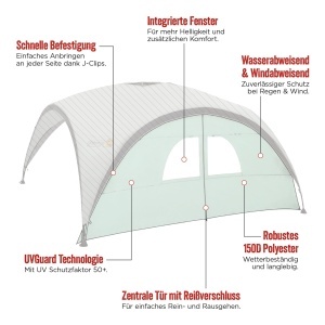 Perete lateral pentru pavilion Coleman Event Shelter XL, impermeabil, cu usa - Img 2