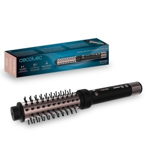 Perie de indreptat Cecotec Bamba InstantCare Curly AirFlow Se usuca si se onduleaza cilindru de 34 mm acoperire ceramica cap rotativ pentru toate tipu