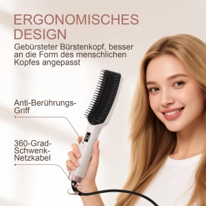 Perie de indreptat par AraSyleon - tehnologie ionica, 16 temperaturi, design ergonomic - Img 6