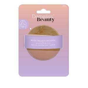 Perie de par Demeliss Beauty Stimulare scalp, din lemn si silicon - Img 2