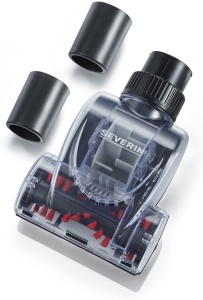 Perie mini turbo SEVERIN pentru aspiratoare de podea, accesoriu mini perie turbo, ideala pentru curatarea profunda a tapiteriei si saltelelor, inclusiv 2 mansoane reductoare, negru, TB 7215 - Img 2