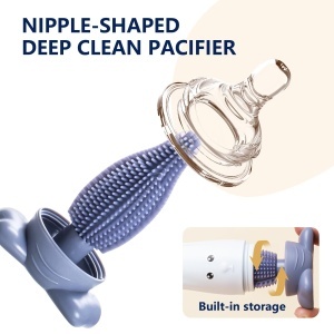Perie pentru Sticle Alyvisun 3-in-1 din Silicon, Rezistenta si Igienica - Img 2