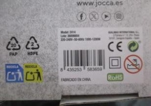 Perie rotativa 3 in 1 JOCCA 1000-1200 W 3 trepte de temperatura 2 viteze cap rotativ - Img 7