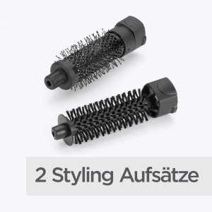Perie rotativa BaByliss AS82E 800W 20mm 38mm functie aer rece ideala pentru par scurt Negru - Img 2