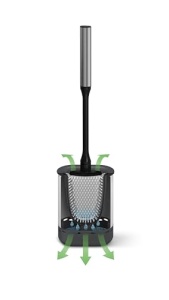Perie WC Metaltex Cleany 185519000 flexibila INOX compacta - Img 2