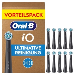 Perii de schimb Oral-B iO, curatare superioara, negru, 10 bucati