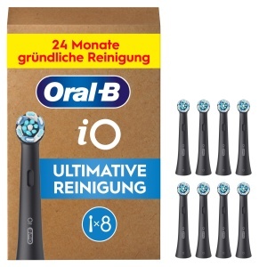 Perii de schimb Oral-B iO pentru curatare superioara, 8 bucati, negru