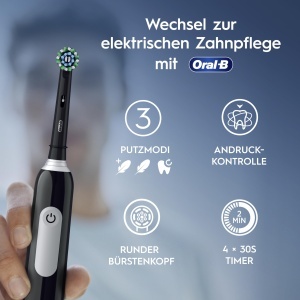 Periuta de dinti electrica Oral-B Pro Series 1, neagra, cu senzor de presiune - Img 4