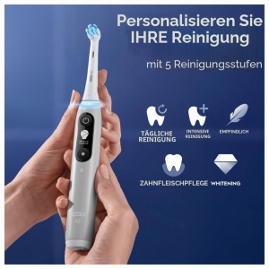 Periuta electrica Oral-B iO 6, cu 2 capete de periere, gri - Img 4