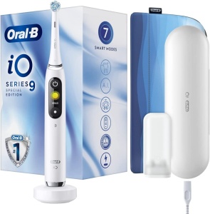 Periuta electrica Oral-B iO9, tehnologie magnetica, 7 moduri, alb