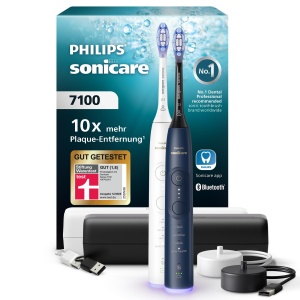 Periuta electrica Philips Sonicare 7100 HX742901 Alb si Albastru 4 moduri de curatare 3 intensitati cu aplicatie