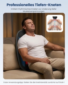Perna de masaj COMFIER Shiatsu, cu functie de caldura si vibratii, pentru spate si umeri - Img 2