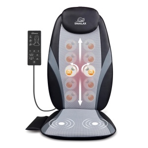 Perna de masaj Snailax cu noduri de gel, Shiatsu, cu caldura, pentru spate si gat