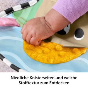 Perna de sprijin Fisher-Price pentru bebelusi cu tema padurii, 2 jucarii incluse - Img 3