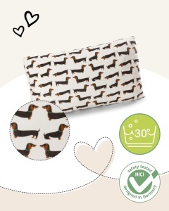 Perna decorativa NICI Dackel 43x25cm, culoare maro, design Dackel cu aplicatie 3D - Img 3