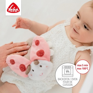 Perna Fehn Cherry Stone Baby Beetle - perna calda linistitoare si perna rece pentru bebelusi si copii de la 0+ luni - perna de cereale pentru cuptor - perna cu pietre de cires ca cadou pentru nastere - Img 3