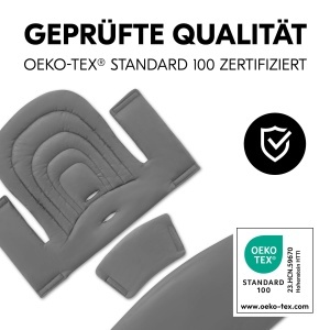 Perna pentru scaun inalt hauck, gri inchis, OEKO-TEX STANDARD 100, moale si usor de intretinut - Img 4