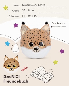 Perna pufoasa NICI GLUBSCHIS Luchs Lenzo 32 x 32 cm pentru copii - Img 6