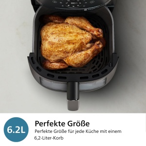 Philips Airfryer seria 2000 6.2 L - 13 metode de gatit, design compact cu fereastra de vizualizare, tehnologie RapidAir, cu 90% mai putina grasime, usor de curatat (NA230/00) - Img 7