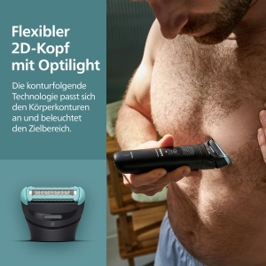 Philips BodyGroom BG201043 Scherfolie 100 Waterproof Ras Sistem cu Protectie Tripla - Img 4