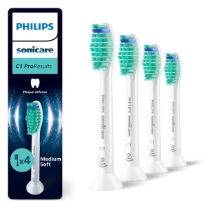 Philips Sonicare C1 ProResults, Capete de perie originale de schimb, alb, pachet de 4, HX6014/87