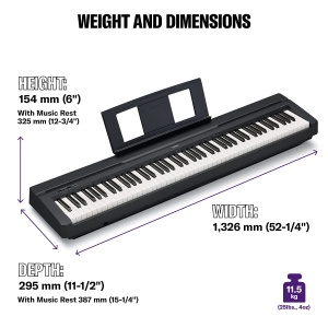Pian Digital Yamaha P-45B, negru Tastaura cu mecanism de ciocan, compact si usor de utilizat - Img 6
