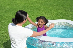 Piscina gonflabila Bestway Sparkle Shell 150x127x43 cm design cu glitter - Img 8