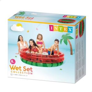 Piscina Gonflabila cu Model Pepene Verde, 168cm, 3 Ringi, Capacitate 581L - Img 4