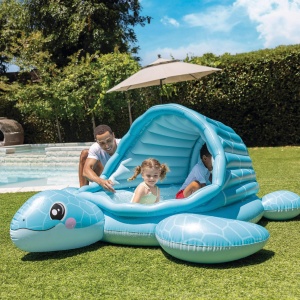 Piscina gonflabila Intex Turtle Cove 48677NP, 218 x 206 x 97 cm, cu 100 bile - Img 2