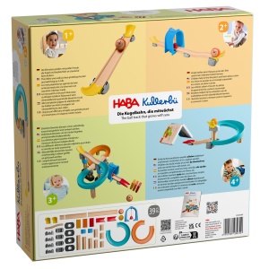 Pista de bile HABA Kullerbu Step-By-Step, cu 11 propuneri de montaj, pentru copii 1-4 ani - Img 10