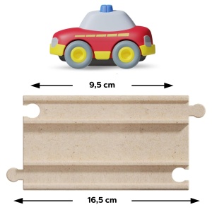 Pista de curse HABA Cars 27 piese din lemn, cu 2 masini, ecologic, pentru copii de la 2 ani - Img 6