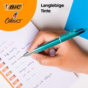 Pix BIC 4 Colours Smooth cu 4 culori, varf mediu de 1mm, set 5 bucati - Img 4